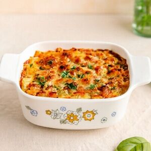 Vintage Corning Corelle Floral Bouquet Yellow Flowers Casserole 1 Quart A 1 B